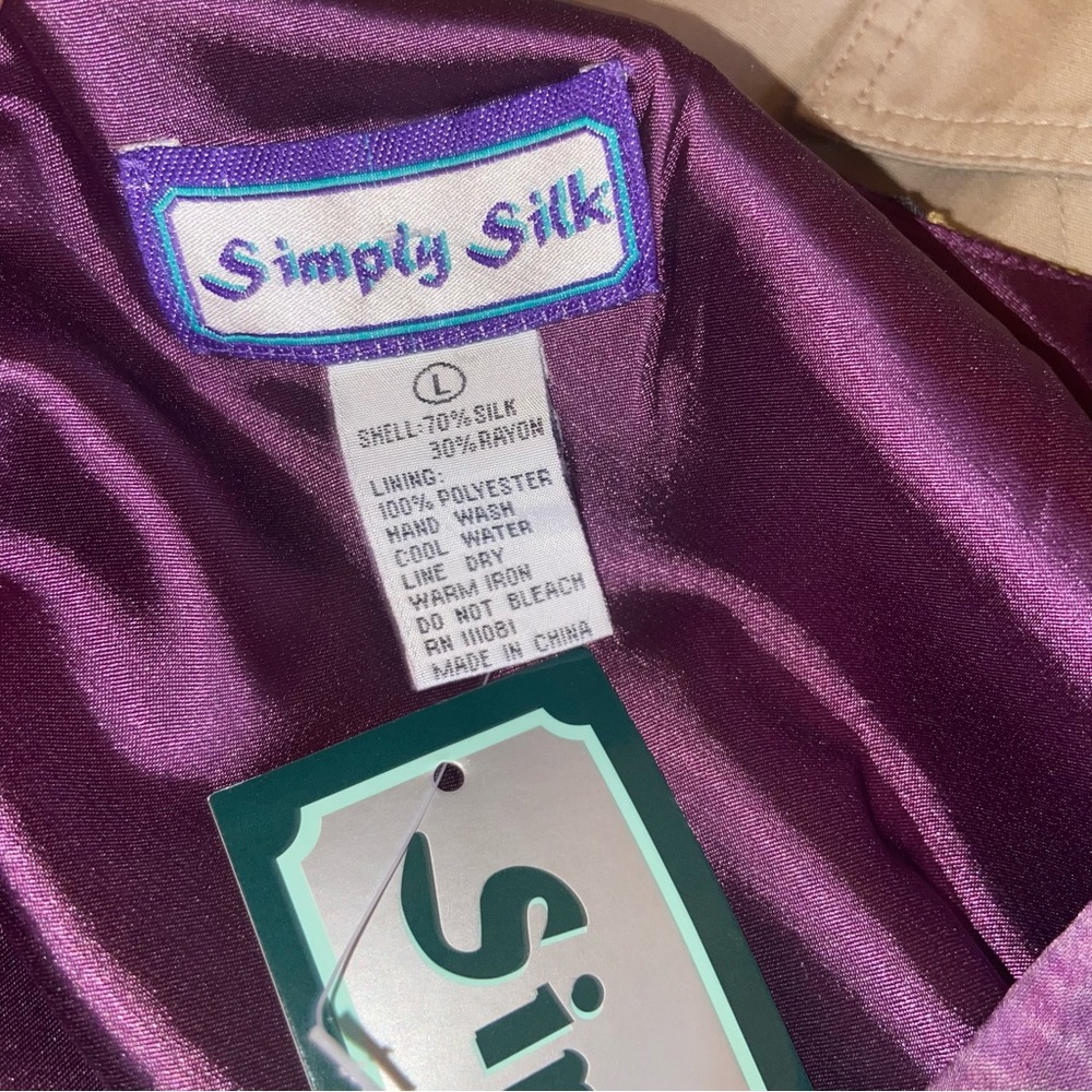 Vintage Simply Silk Dress /Jacket Womens Large Burnout  Whimsigoth Forest Fairy - Picture 11 of 15